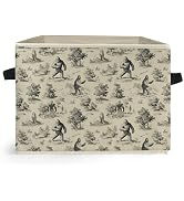 Ghoaoivo Vintage Forest Bigfoot Storage Box Bins, Mystical Funny Sasquatch Collapsible Storage Ba...