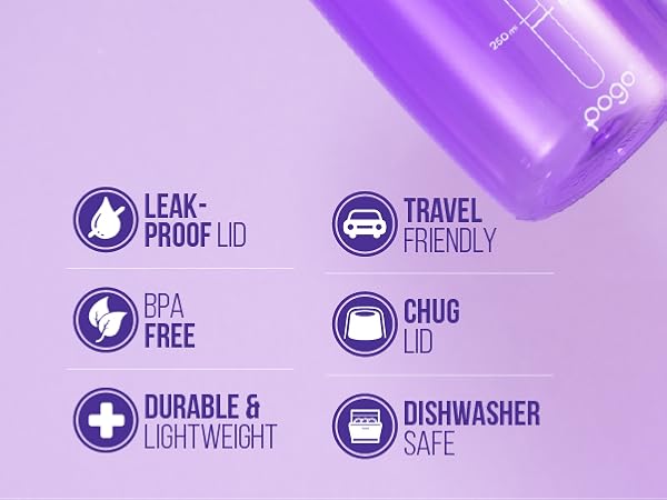 pogo chug plastic water bottle