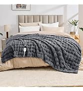 Easthome Heated Blanket Electric Throw Blanket 62''X 84''-Heating Blanket with 6 Heat Settings-4/...