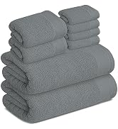 Tens Towels Pack of 8 Popcorn Textured Luxury Towels Set, 2 Extra Large Bath, 2 Hand, 4 Washcloth...