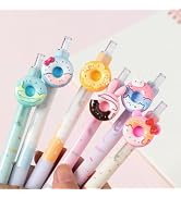 2Pcs Random Color Rollerball Pens, Black ink Stationery Cute Biscuit Gel Pen School Office Kawaii...