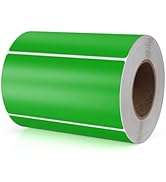 Meitaat Green Rectangle Stickers 4 x 2 Inch Color Coding Labels Vinyl Roll Self-Adhesive Waterpro...