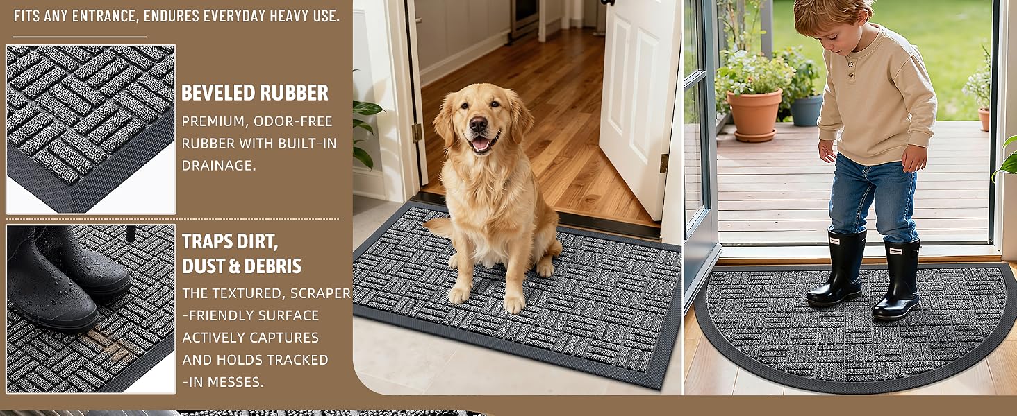 OLANLY Front Door Mat Outside Entrance