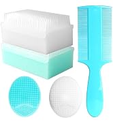 Cradle Cap Brush for Babies, Set of 5 Baby Bath Essentials with Bath Sponge Silicone Scrubber Lon...