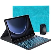 Keyboard Case for Samsung Galaxy Tab S10 Lite/S10 FE/S9 FE 5G 10.9"/S9,Mouse and 7 Color Backlit ...