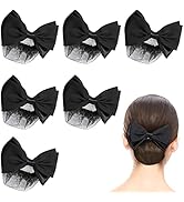 Uonlytech Hair Pin, 6pcs Bowknot Hair Snood Net Barrettes, Ribbon Barrette With Net Chignon Hair ...