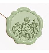 UNIQOOO Wildflower Wax Seal Stickers - Floral Wedding Invitation Envelope Seal Sticker, 50 Pcs Se...