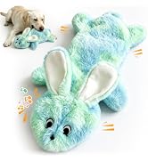 Fuufome Squeaky No Stuffing Dog Chew Toy, Interactive Crinkle Toy for Dogs | Stuffless Plush Dog ...