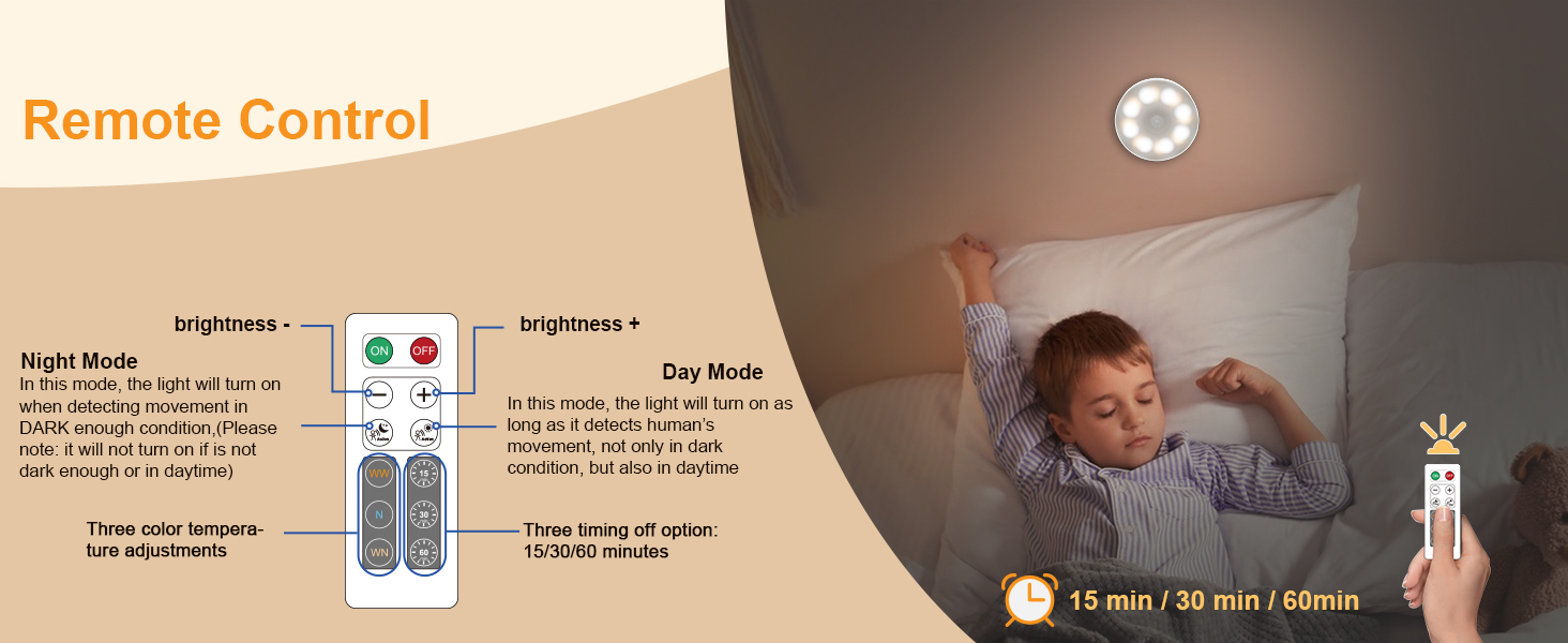 3 Color Temps Dimmable night light