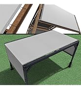 Amgo 8' W x 12' L Grey Pergola Sun Shade Canopy Replacement Cover, Commercial Grade 260 GSM Cloth...