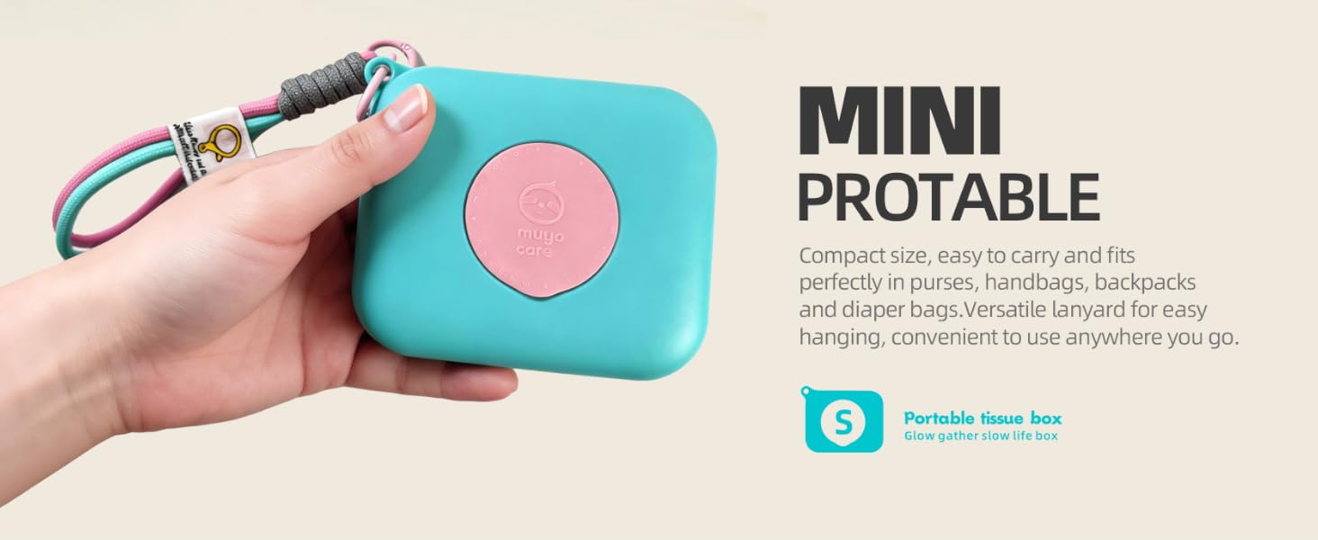 On-the go dispenser,FOR dry & wet wipes.Slim, Lightweight | Leak-Resistant | Portable Cleanliness.