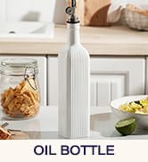 getstar 18 oz Olive Oil Dispenser Bottle for Kitchen, Ceramic Oil Bottle with Automatic Stainless...