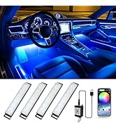 Honalia Car Interior Lights, Smart Car Interior LED Lights with APP Control, 4Pcs Lights for Insi...