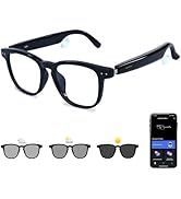 AI Smart Glasses, Anti Blue Light Bluetooth Translation Glasses with 164 Hands-Free Calls & Audio...