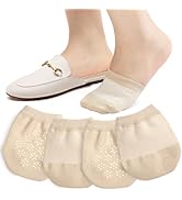 Women's Toe Socks for Mules, Half Socks for Women Toe Toppers Liner No Show Toe Covers 4/6 Pairs
