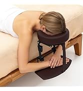 Peakora Adjustable Massage Headrest for Bed, Ergonomic Face Pillow Cradle with Support Bracket & ...