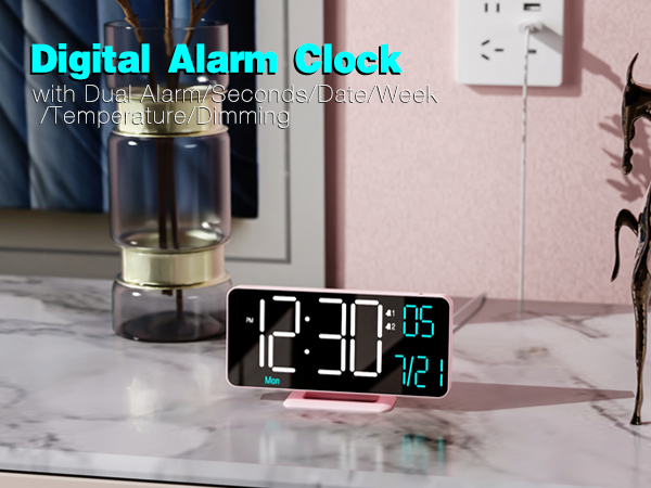 6.7in digital clock
