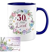 50 Years Birthday Mugs Cup For Women,50 Year Old Birthday Gifts For Women-50th, Mother's Day Gift...