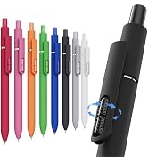 Hiacry 8-Pack 1mm Ballpoint Pens, Black Ink Smooth Writing Retractable Pens for Journaling, High-...