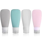 Silicone Travel Bottles, Vonpri Leak Proof Squeezable Refillable Travel Accessories Toiletries Co...