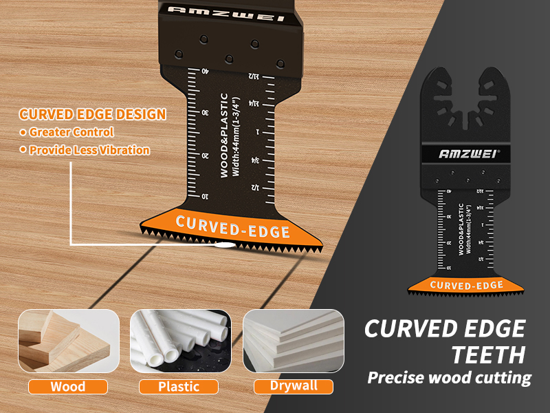 curved edge multi tool blades for wood/PVC