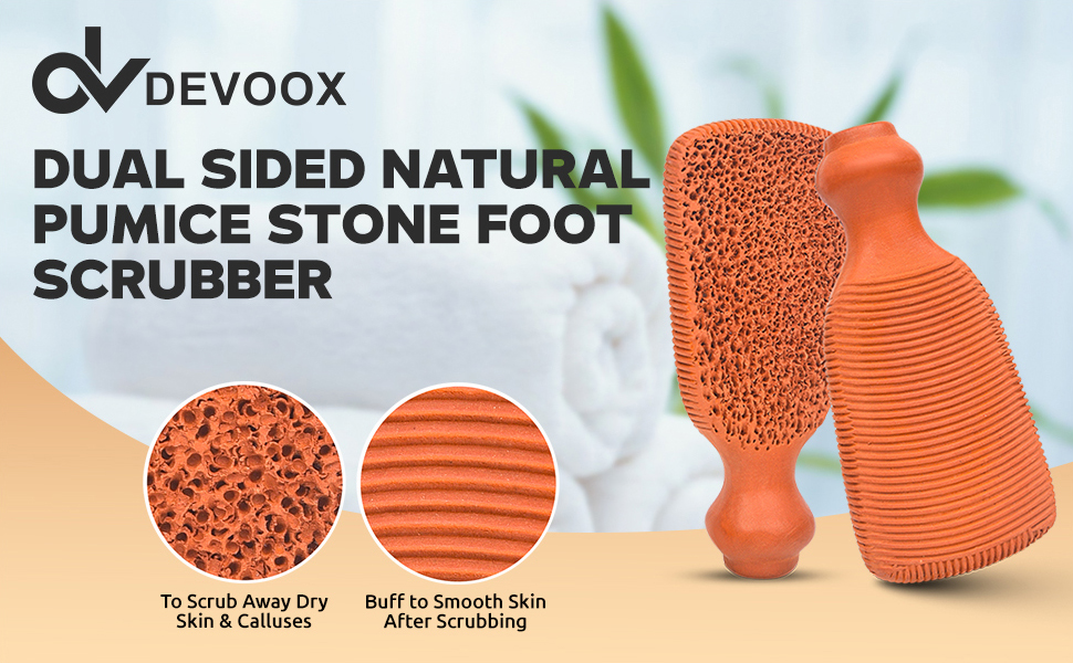 Dual sided natual pumic stone