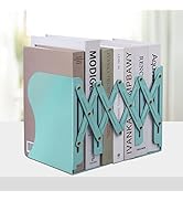 Adjustable Bookends, Metal Book Ends for Shelves Heavy Book, Desk Magazine File Organizer for Hom...