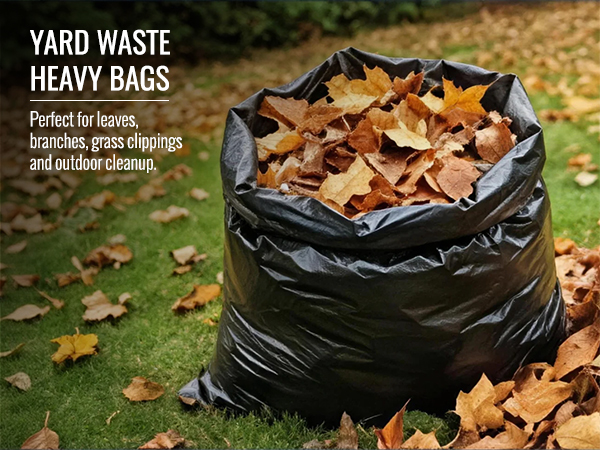 20-30 Gallon Trash Bags Black - 1.28 Mil Large Garbage Bags Heavy Duty Trash Can Liners Unscented