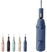 French Style Travel Compact Folding Umbrella with 7CM(2.76in) Hook and Loop Strips/8Ribs/Lightwei...