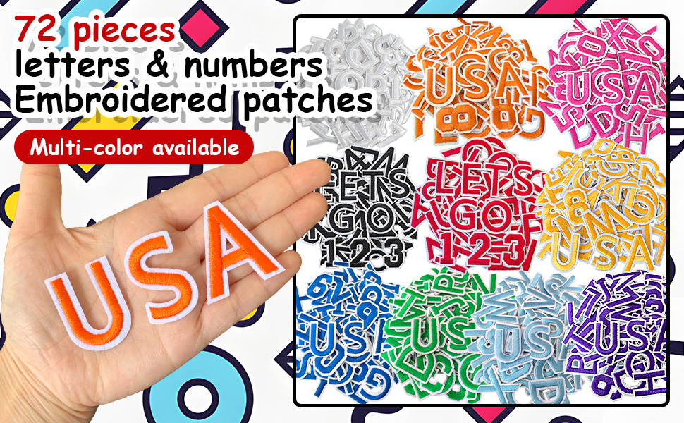 iron on patches letters