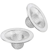 Antrader 2Pcs Kitchen Sink Strainers,2in Stainless Steel Mesh Round Filters | Bathroom Bathtub Wa...