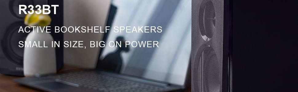 Active Bluetooth Computer Speakers - 2.0 Bookshelf Speaker - Powered Studio Monitor