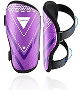 Shin Guards Soccer Kids Youth, CE Certified Airsfish Shin Guard Protection Gear for 2-18 Years Ol...