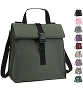 GYEUKHAM Insulated Lunch Bag for Men/Women/Kids, Roll top Reusable Lunch Box with Adjustable Shou...