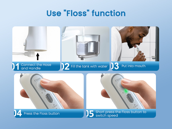 electric toothbrush with water flosser