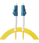 KeepFly Fiber Single Mode Simplex Fiber Optic Cable 1m/3ft,OS2 LC to LC Fiber Patch Cable,10G SMF...