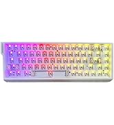 FKZ GMK68 Barebones Keyboard Kit, 65% Hot Swappable PCB Gasket Mount Tri-Mode Wireless BT5.0/2.4G...