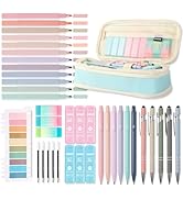 39PCS Aesthetic School Supplies with Cute Pencil Case, 5X Ballpoint Pens with Stylus Tip, 12X Pas...