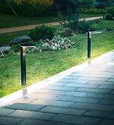 BRIMMEL Outdoor Solar Light 60W with Motion Sensor Stainless Steel Waterproof 10H Endurance Cordl...