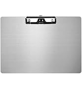 Metal Clipboard with Pen Holder,Letter/A4 Size (8.5x11 Inches) Horizontal 304 Stainless Steel Cli...