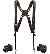 4J LEDR Camera Harness for 2 Cameras Small Size,Dual Shoulder Leather Camera Strap,Double Leather...