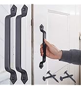 WEBI Rustic Gate Handle:11 Inch Cast Iron Sliding Barn Door Handle,Vintage Long Gate Pull Handle ...
