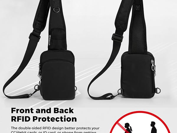 Sling Bag, Crossbody Bag with Zipper Lock
