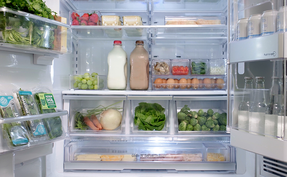 picture of organized refrigerator