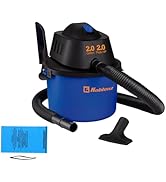 Koblenz WD-2L Portable Wet-Dry Vacuum, 2.0 Gallon/2.0HP Compact Lightweight, Blue+Black 5 Year Wa...