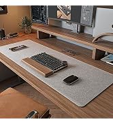 DawnTrees Felt Desk Pad,Keyboard Mat (35.5x12Inches),Large Felt Mouse Pad,Computer Desk Mat XL,De...