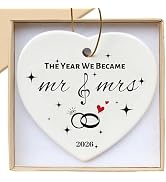 Wedding Gifts for Couples, Mr and Mrs Ornament 2026, Just Married Gift for Newlywed Couple Future...