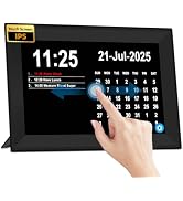 TIXINPO 10.1" Touchscreen Digital Calendar Alarm Clock, Dementia Clocks for Seniors Extra Large D...