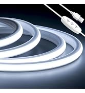iNextStation LED Strip Lights 6.56FT 5V USB 6500K White IP67 Waterproof | 640 LEDs Uniform 180° L...