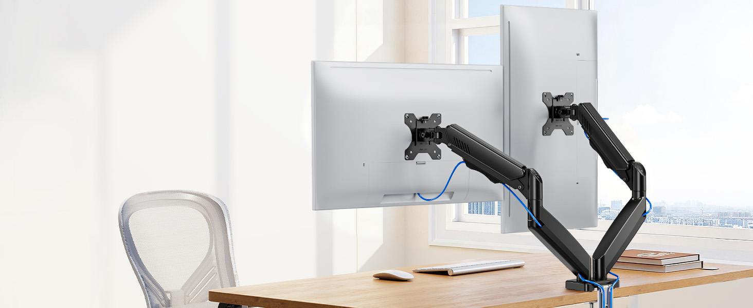 dual monitor arm